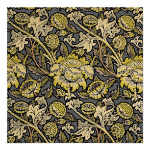 William Morris Wey Floral Wallpaper Poster