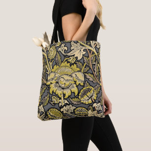 William Morris Wey Floral Wallpaper Tote Bag