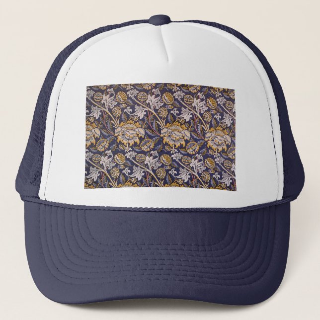 William Morris Wey Floral Wallpaper Trucker Hat (Front)