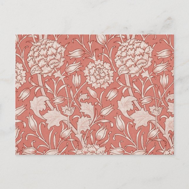 William Morris Wild Tulip Classic Victorian Design Postcard (Front)