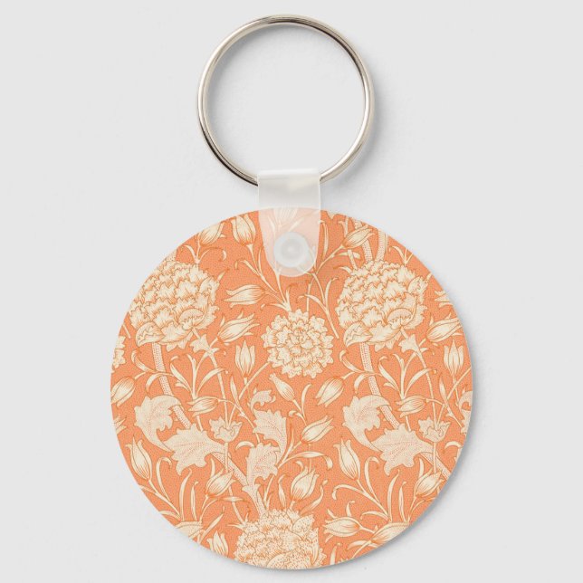 William Morris Wild Tulip famous pattern Key Ring (Front)