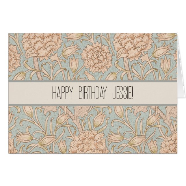 William Morris Wild Tulip Flower Floral Design (Front Horizontal)