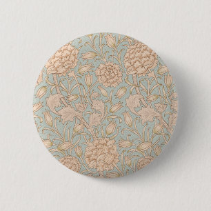 William Morris Wild Tulip Flower Floral Design 6 Cm Round Badge