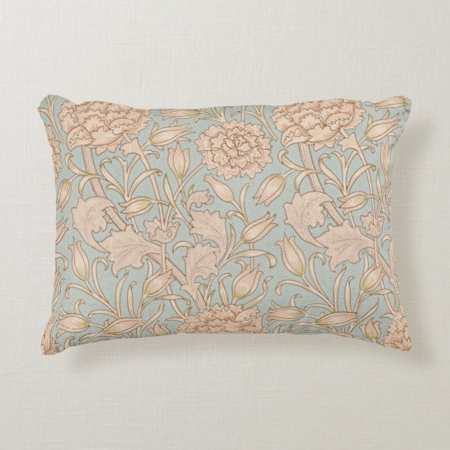 William Morris Wild Tulip Flower Floral Design Decorative Cushion (Front)