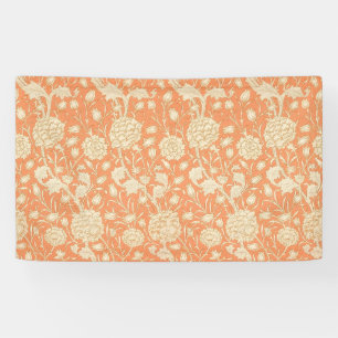 William Morris Wild Tulip Orange Floral Art Banner