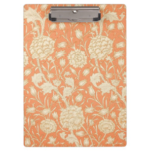 William Morris Wild Tulip Orange Floral Art Clipboard