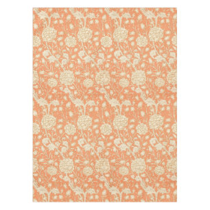 William Morris Wild Tulip Orange Floral Art Tablecloth
