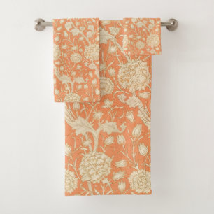 William Morris Wild Tulip Vintage Floral Pattern Bath Towel Set