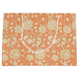 William Morris Wild Tulip Vintage Floral Pattern Large Gift Bag