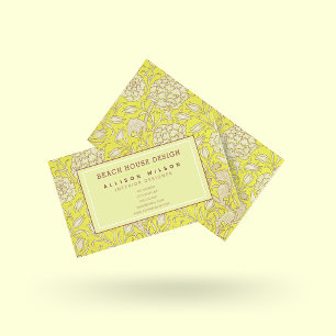 William Morris - Wild Tulips - Yellow Floral Business Card