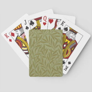 William Morris Willow Antique Green Leaf Vine Art Playing Cards