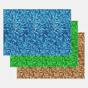 William Morris Willow, Blue, Green & Brown  Wrapping Paper Sheet