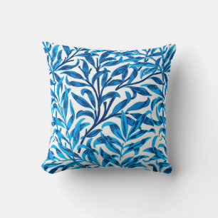 William Morris Willow Bough, Cobalt Blue & White Cushion
