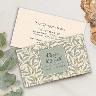 William Morris Willow Bough Elegant Botanical Business Card