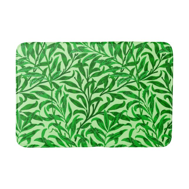 William Morris Willow Bough, Emerald Green Bath Mat (Front)