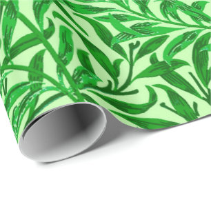 William Morris Willow Bough, Emerald Green Wrapping Paper