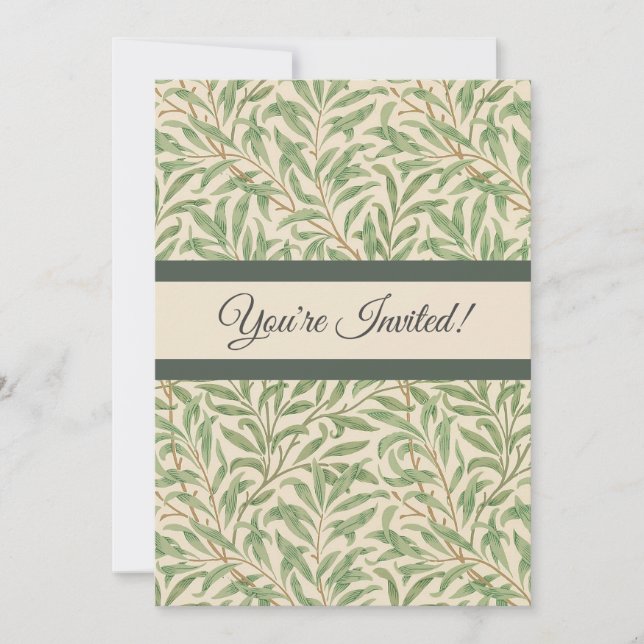 William Morris Willow Bough Garden Flower Classic Invitation (Front)