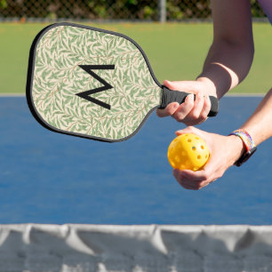 William Morris Willow Bough Pattern Monogrammed Pickleball Paddle