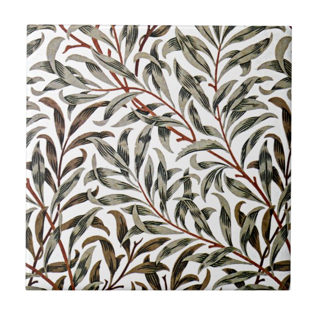 William Morris - Willow Bough pattern Tile (Front)
