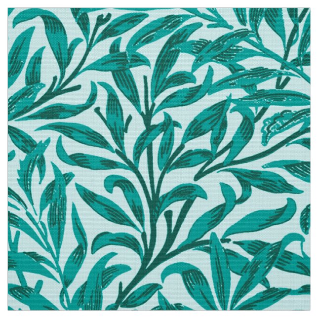 William Morris Willow Bough, Turquoise and Aqua Fabric (Swatch)