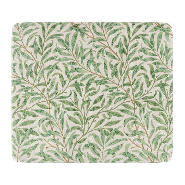 William Morris Willow Bough Vintage Botanical Cutting Board (Front)
