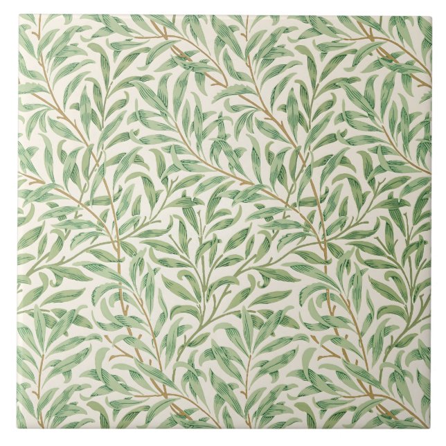 William Morris Willow Bough Vintage Botanical Tile (Front)