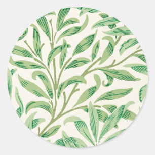 William Morris Willow Bough. Vintage greenery Classic Round Sticker