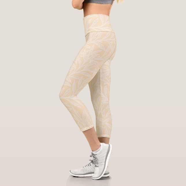 William Morris Willow Flower Classic Capri Leggings (Left)