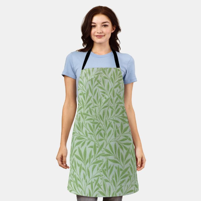William Morris Willow Flower Classic Green Apron (Worn)