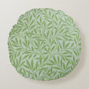William Morris Willow Flower Classic Green Round Cushion