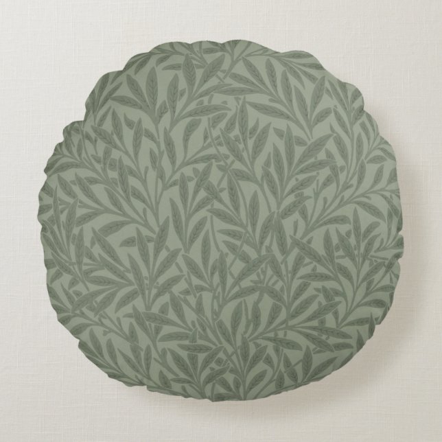 William Morris Willow Flower Classic Round Cushion (Front)