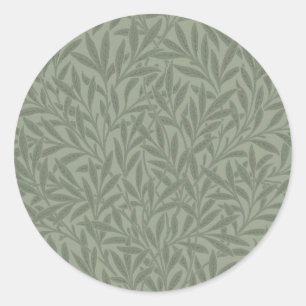 William Morris Willow Flower Classic Round Sticker