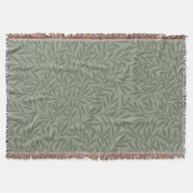 William Morris Willow Flower Classic Throw Blanket (Front)