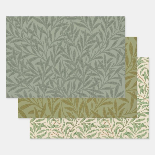 William Morris Willow Flower Classic Wrapping Paper Sheet (Set)
