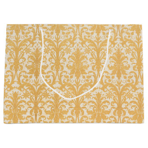 William Morris Willow & Gold Damask Luxury Large Gift Bag