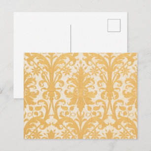 William Morris Willow & Gold Damask Luxury Postcard