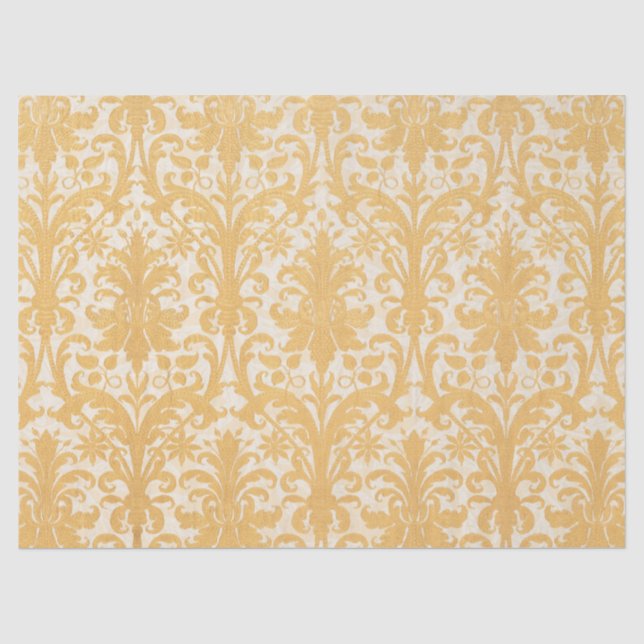 William Morris Willow & Gold Damask Luxury Tissue Paper (Front)