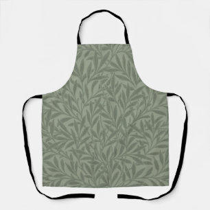 William Morris Willow Pattern Antique Sage Green Apron