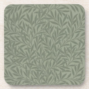 William Morris Willow Pattern Antique Sage Green Coaster