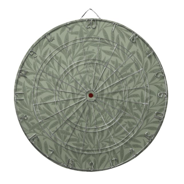 William Morris Willow Pattern Antique Sage Green Dartboard (Front)