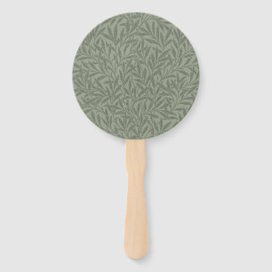 William Morris Willow Pattern Antique Sage Green Hand Fan