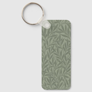 William Morris Willow Pattern Antique Sage Green Key Ring