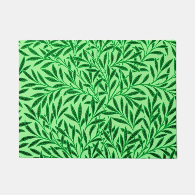 William Morris Willow Pattern, Light Jade Green Doormat (Front)