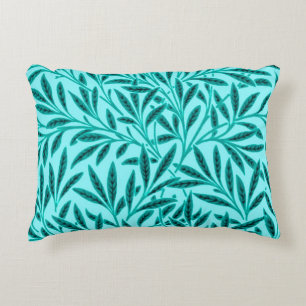 William Morris Willow Pattern, Turquoise & Aqua Decorative Cushion