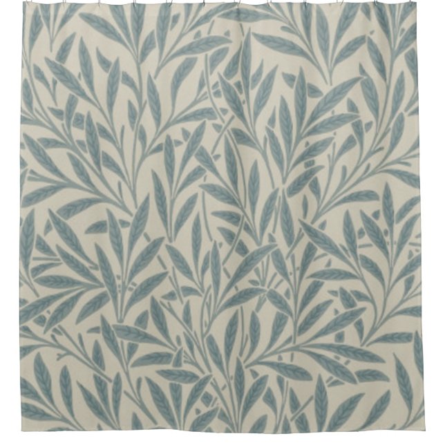 William Morris Willow Slate Shower Curtain (Front)