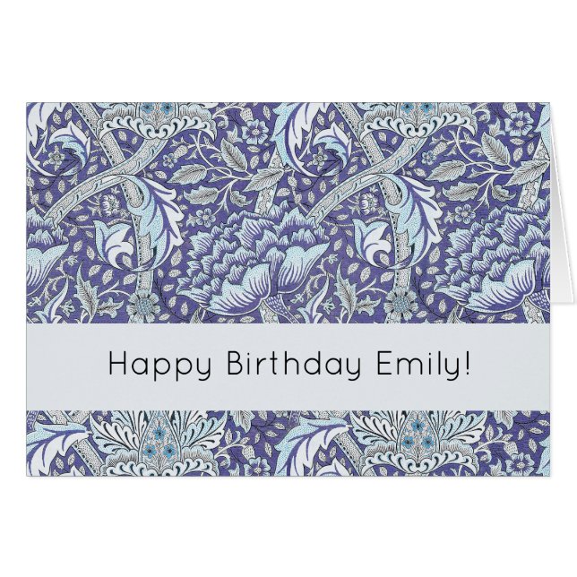William Morris Windrush blue floral flowers (Front Horizontal)