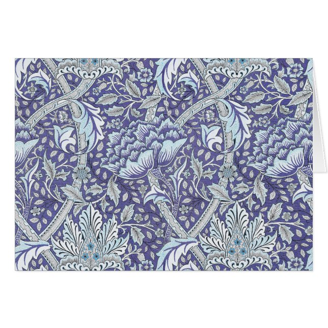 William Morris Windrush blue floral flowers (Front Horizontal)