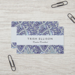 William Morris Windrush Blue Pattern Floral Business Card