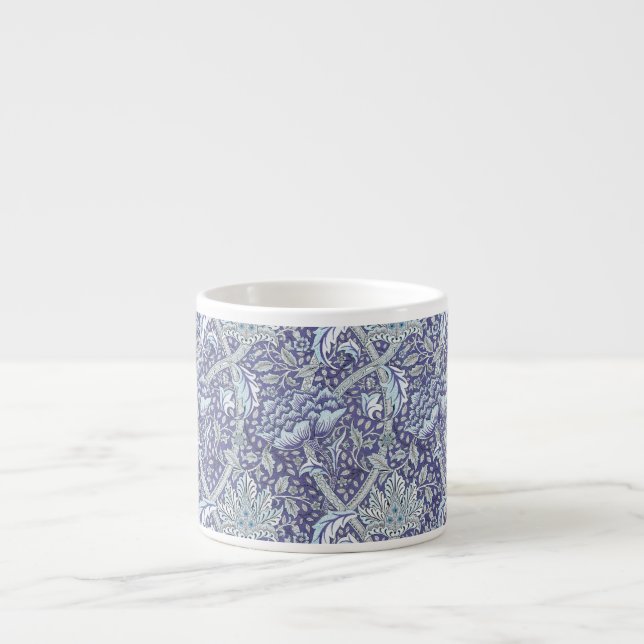 William Morris Windrush Blue Pattern Floral Espresso Cup (Front)