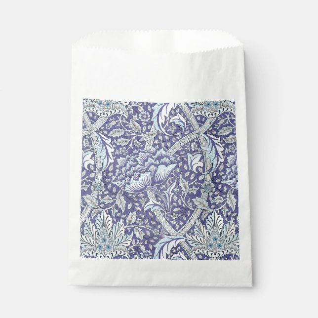 William Morris Windrush Blue Pattern Floral Favour Bags (Front)